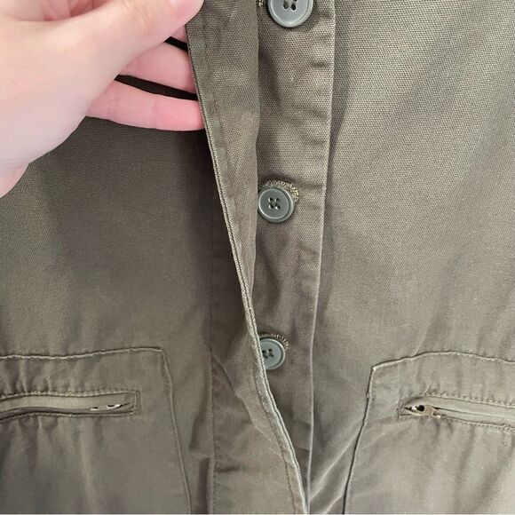 [S] Zara TRF Army Green Button-Down Multicolour Embroidered Beaded Jacket Women - Picture 10 of 16